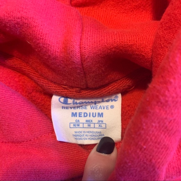 Champion Reverse Weave Hoodie Red size M - Picture 3 of 5
